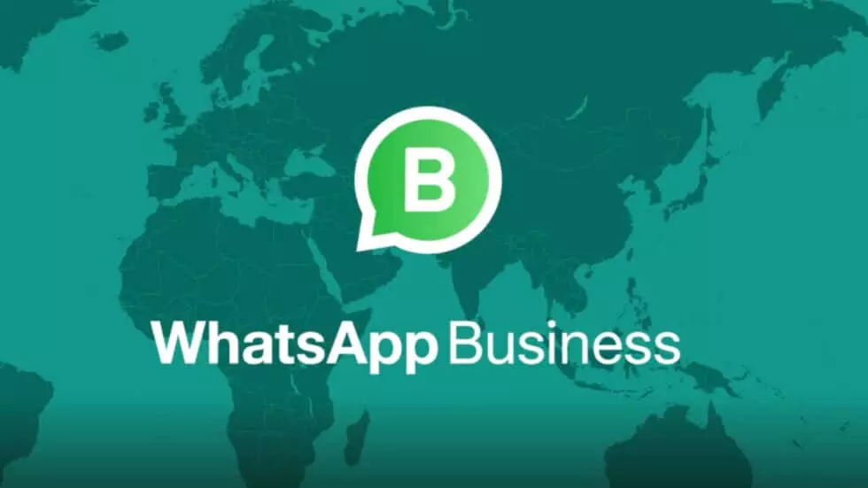 mapa mundi de fondo WhatsApp business y logo de verificar WhatsApp business