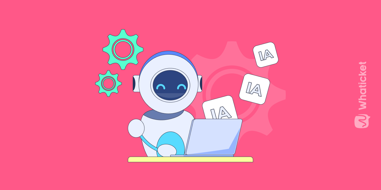 Ilustración sobre chatbot con Inteligencia Artificial