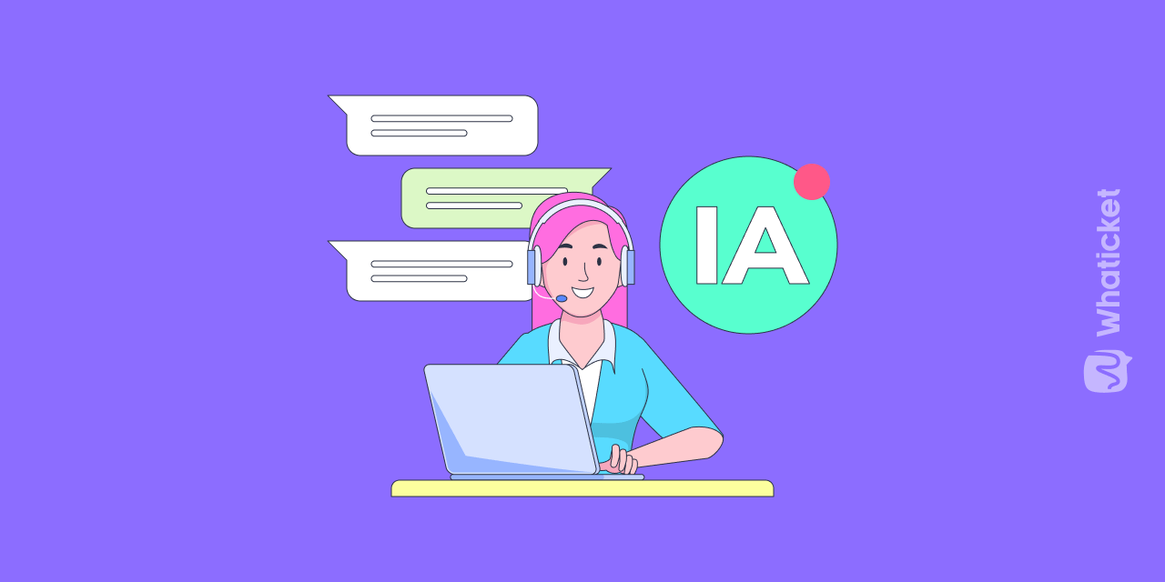 Ilustración / live chats con Inteligencia Artificial