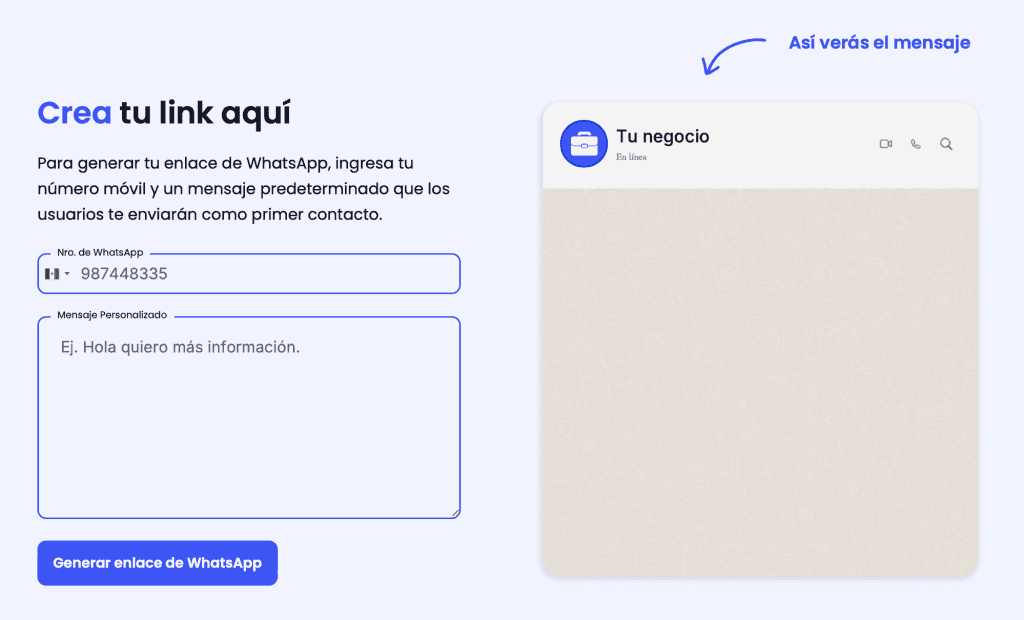 Generador de link de WhatsApp Gratis
