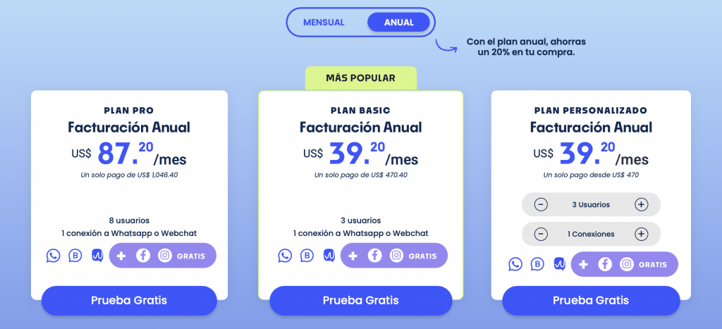 Precio Chatbot con IA de Whaticket